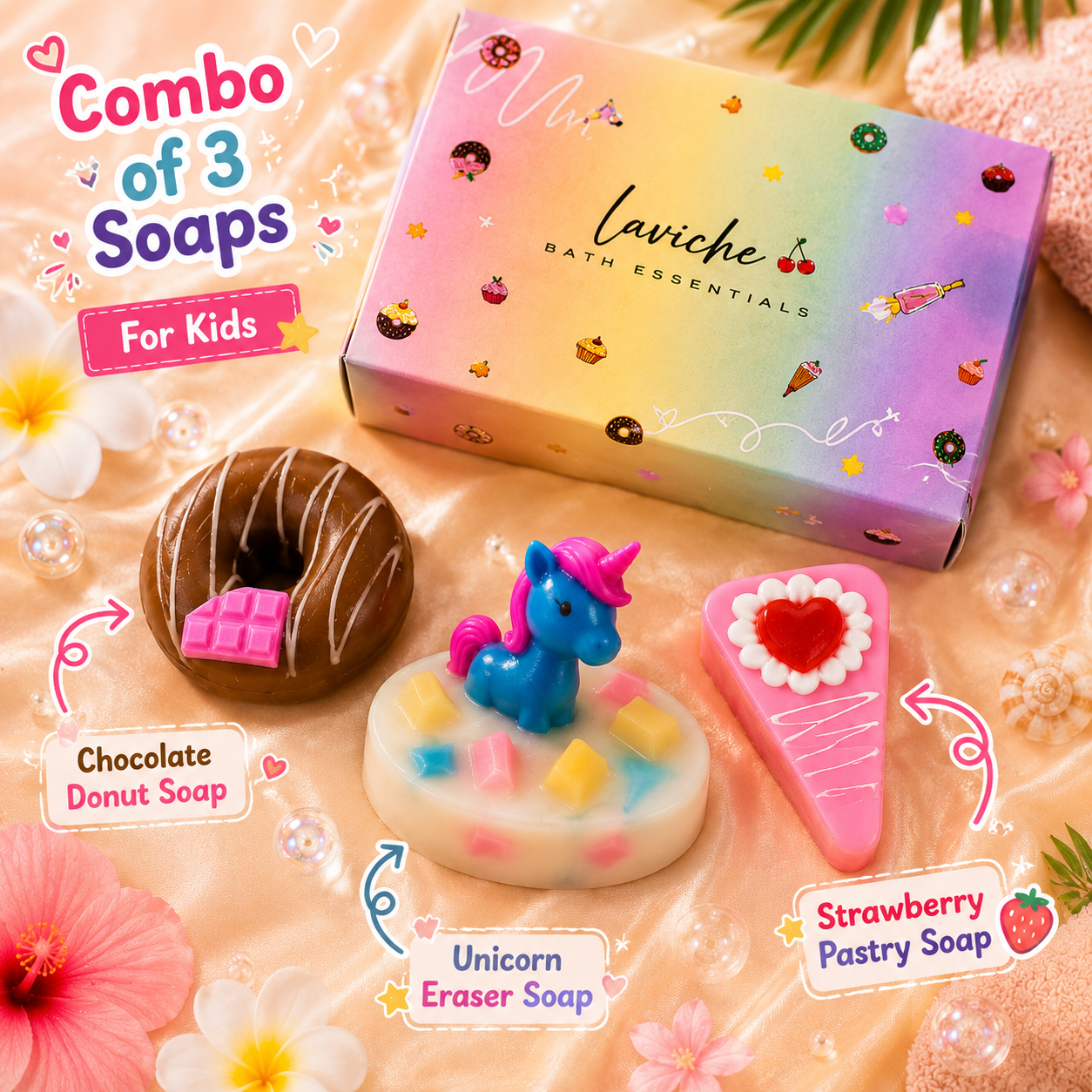 Combo of 3 Soaps For Kids - Handmade & Organic