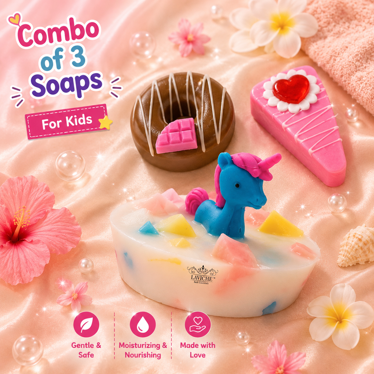 Combo of 3 Soaps For Kids - Handmade & Organic
