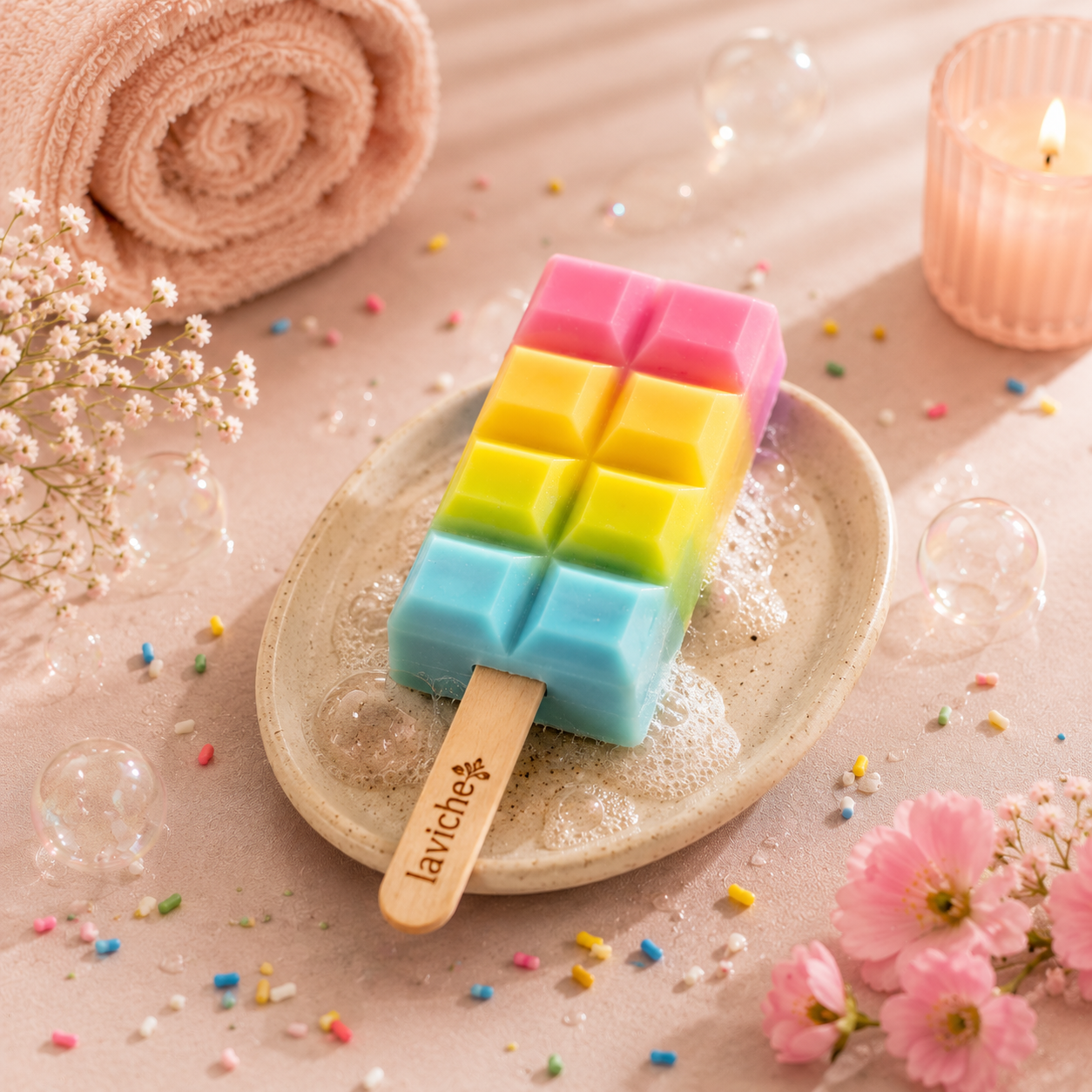 Rainbow Popsicle Soap