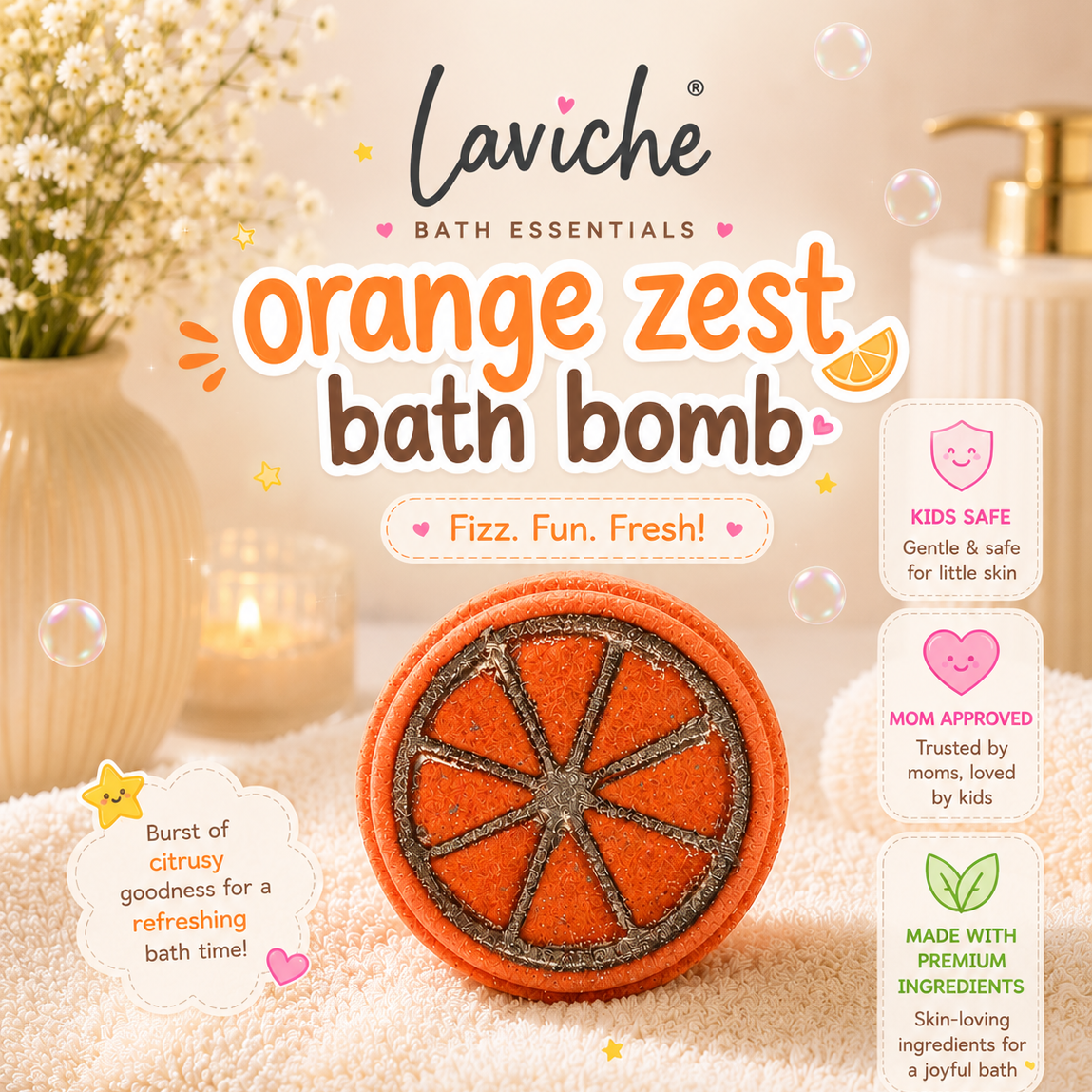 Orange Zest Bath Bomb