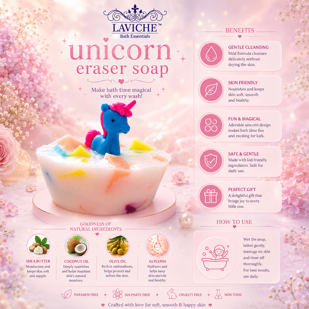 Unicorn Eraser Soap