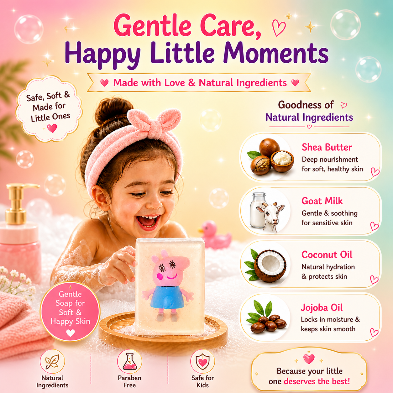 🌈 Laviche Kids Bath Gift Set – Peppa Pig Edition 🐷✨