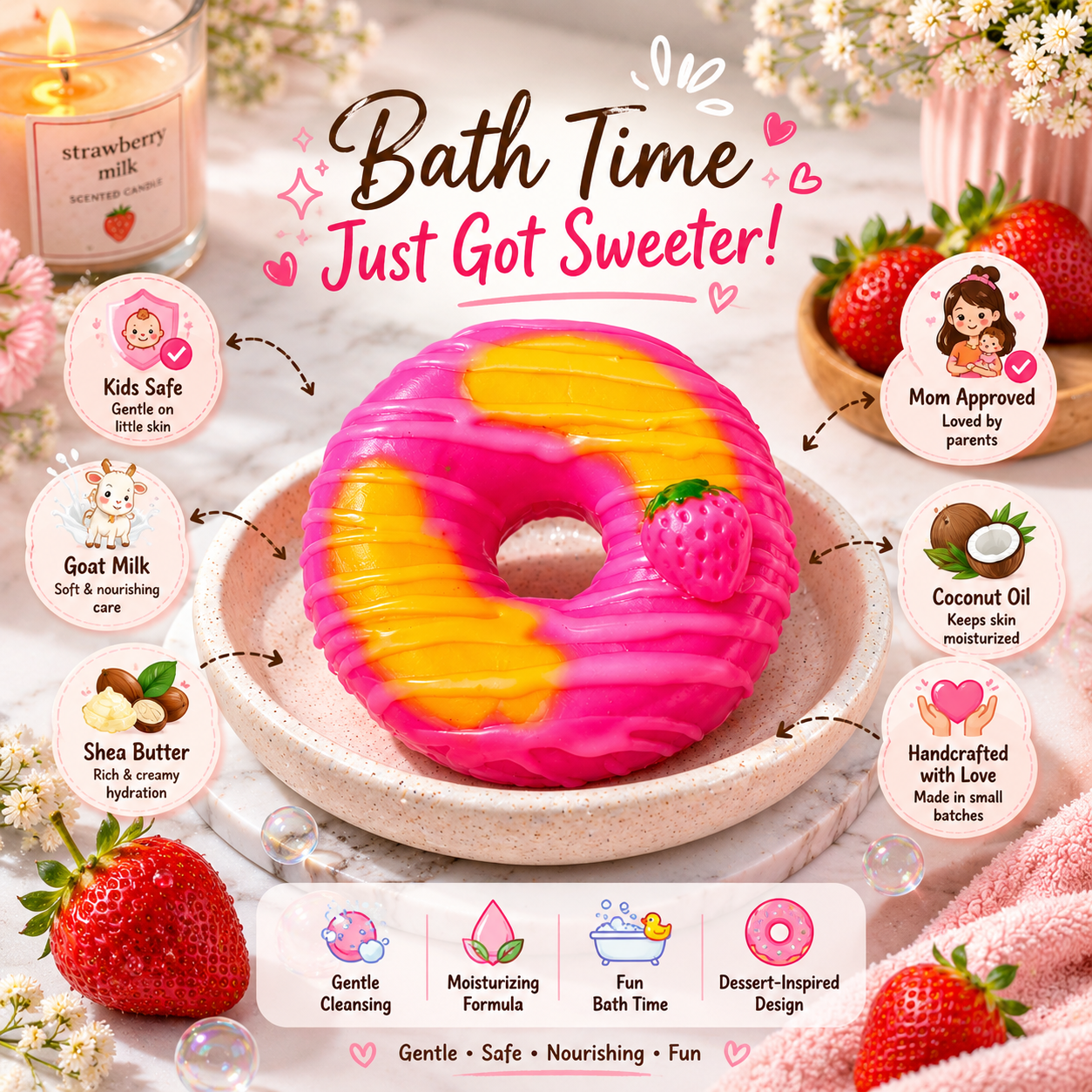 Strawberry Donut Soap