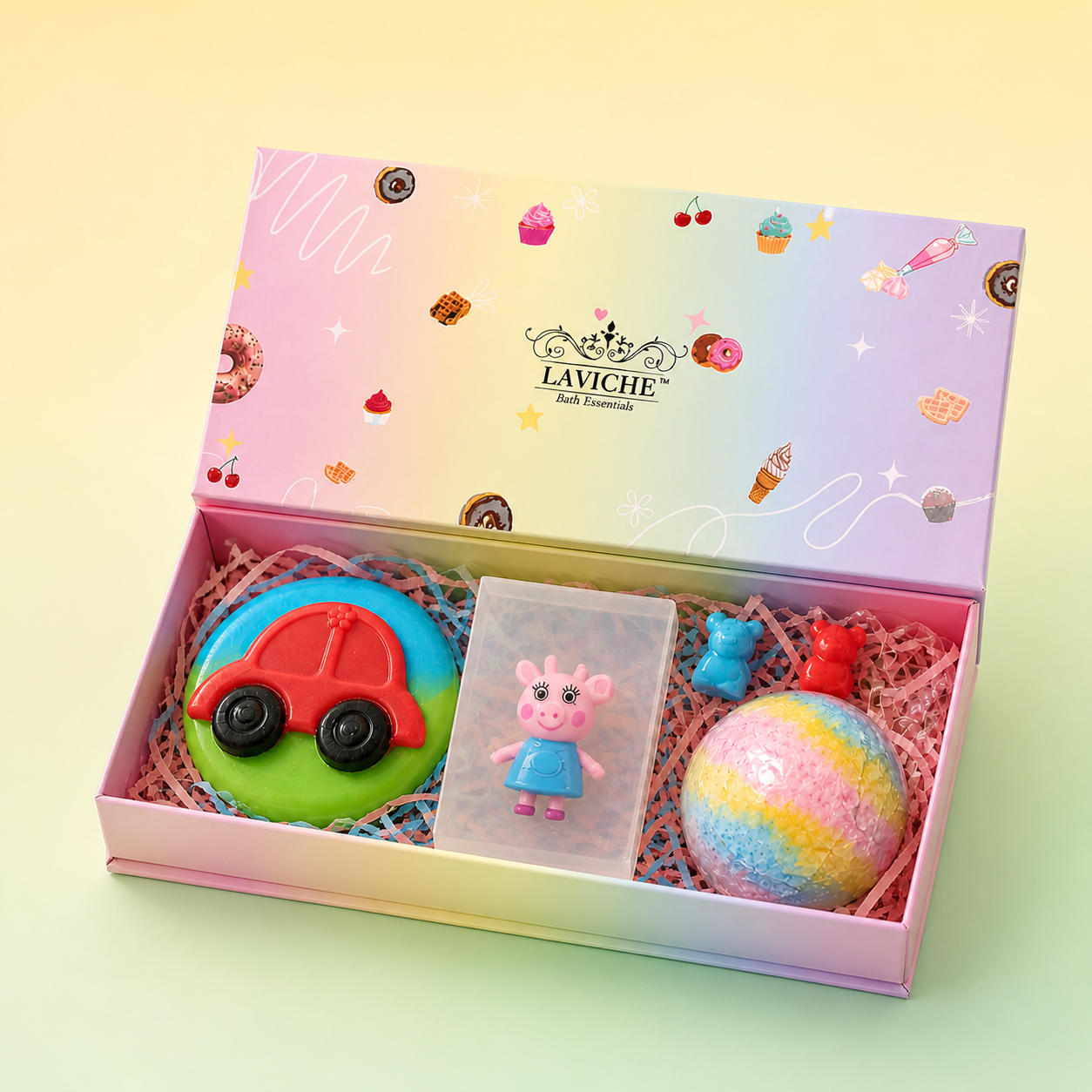 🌈 Laviche Kids Bath Gift Set – Peppa Pig Edition 🐷✨