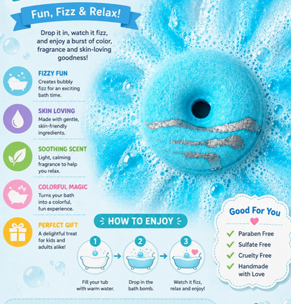 Blueberry Donut Bath Bomb