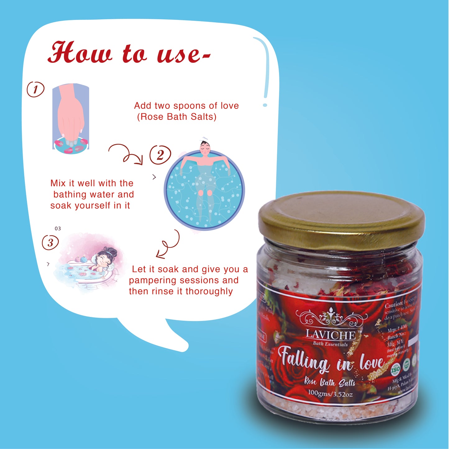 "Falling in Love" Rose Bath Salts