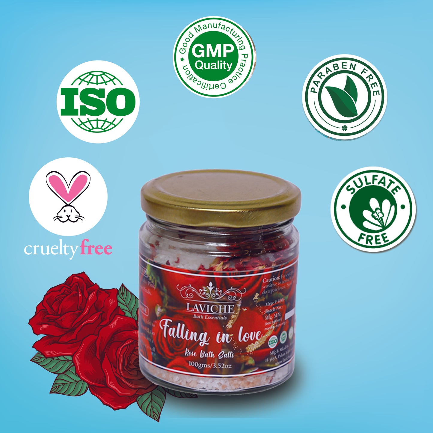 "Falling in Love" Rose Bath Salts