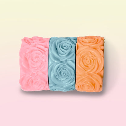 Pack of 3 rose soap