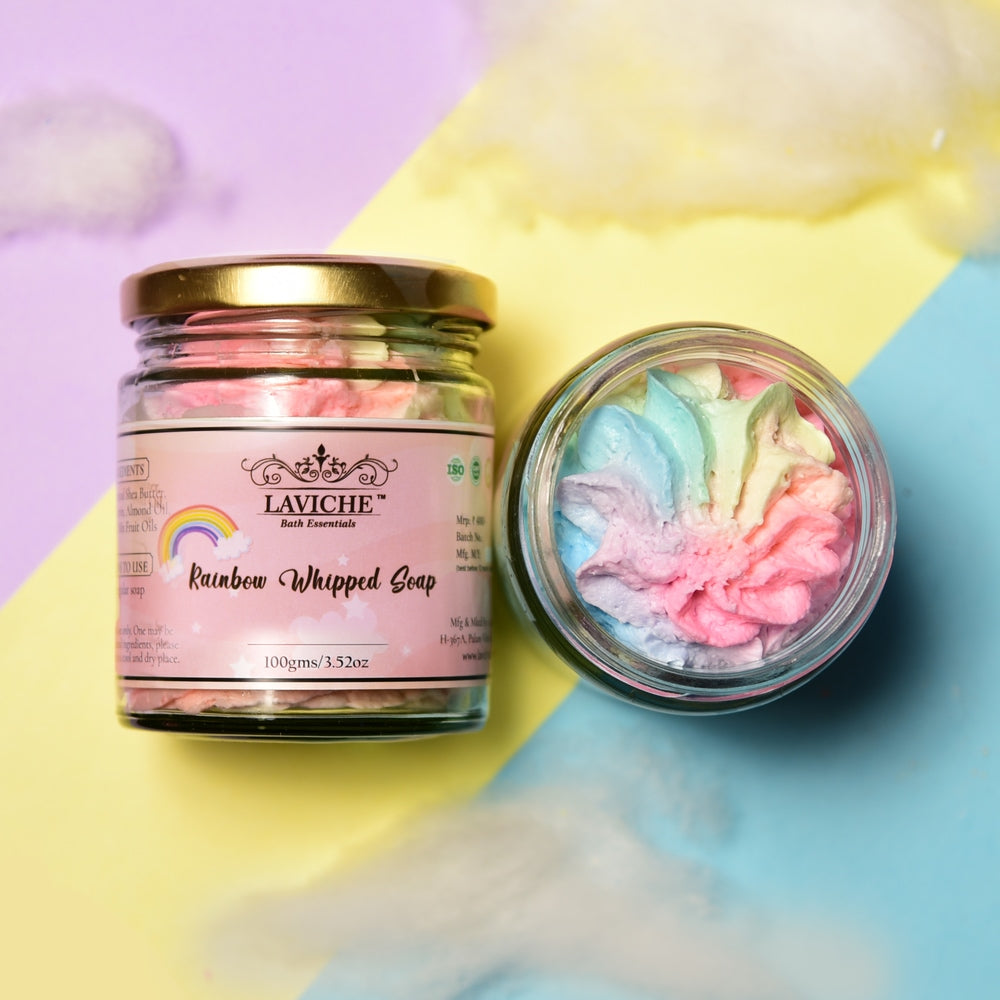 Rainbow Whipped Soap